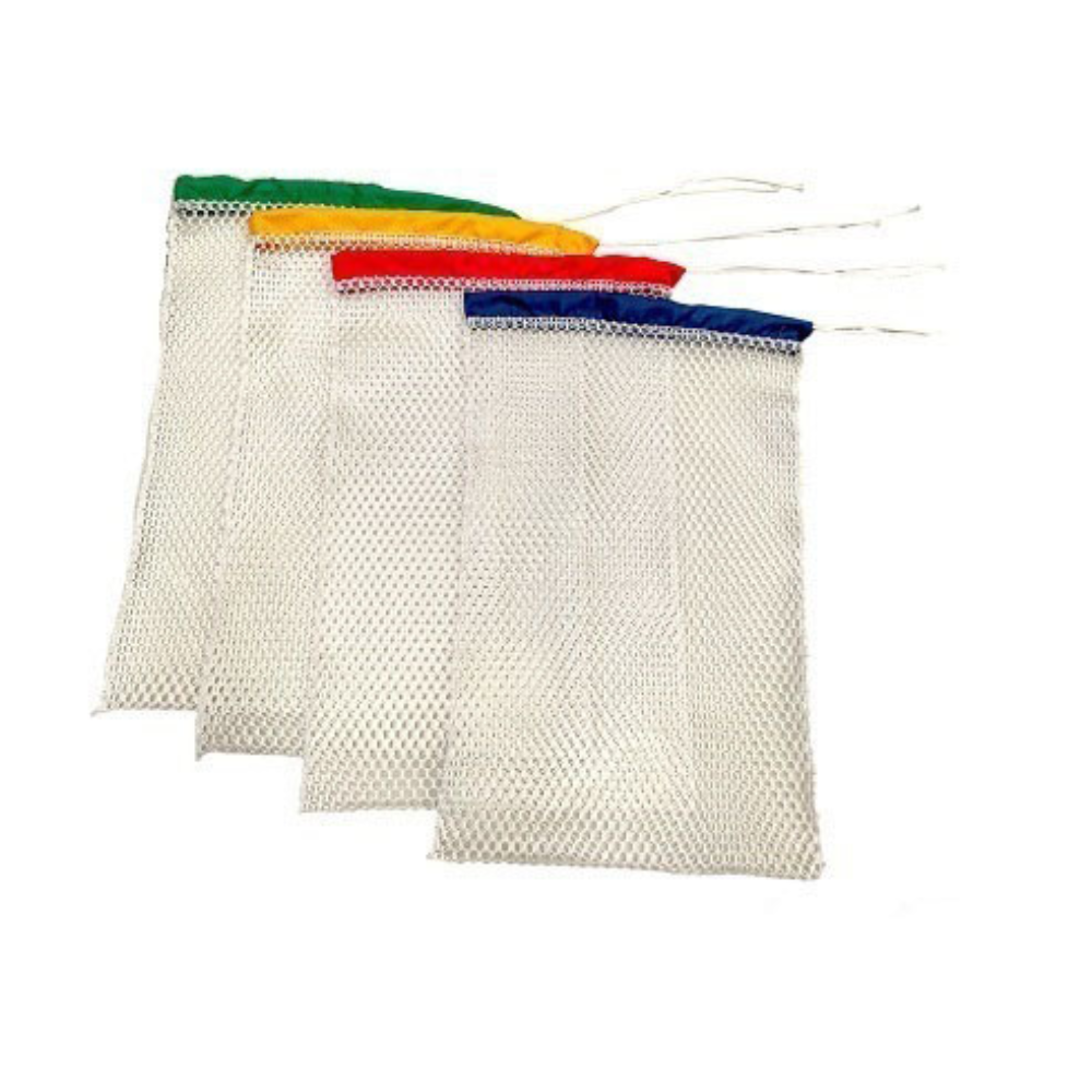 SACCO A RETE PER ACQUA CON FASCIA COLORATA