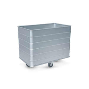 CARRELLO PORTABIANCHERIA IN ALLUMINIO FONDO FISSO NERVATO